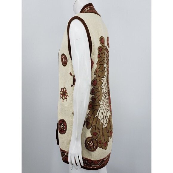 VTG Tricots St Raphael Country Shop Sweater Vest Small Indian Native American - Picture 4 of 7